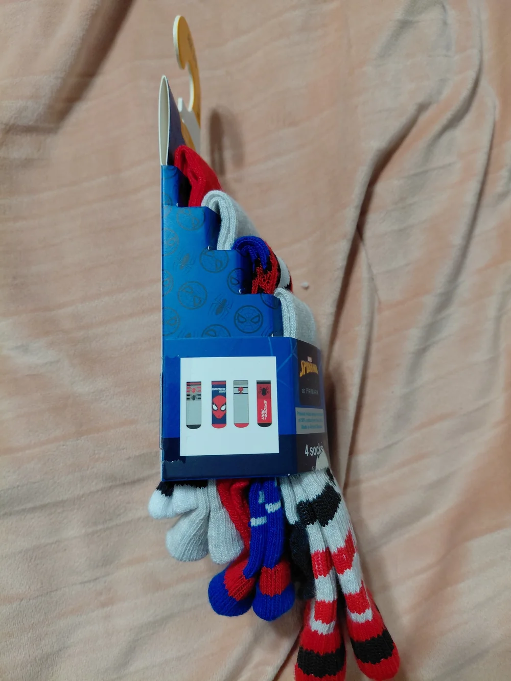 Primark Kids Spider-Man 4-Pack Socks - Red, White, Black, Blue